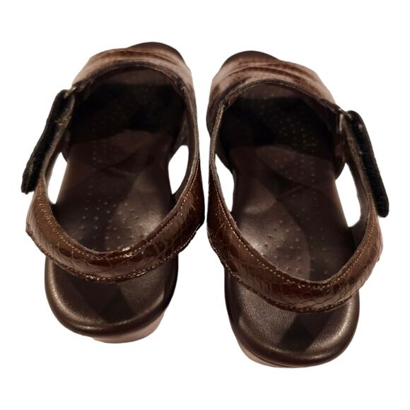 SAS Suntimer Leather Heels Strap Sandals Tri-Pad Comfort Brown Crocs 7.5 Medium - Picture 12 of 14